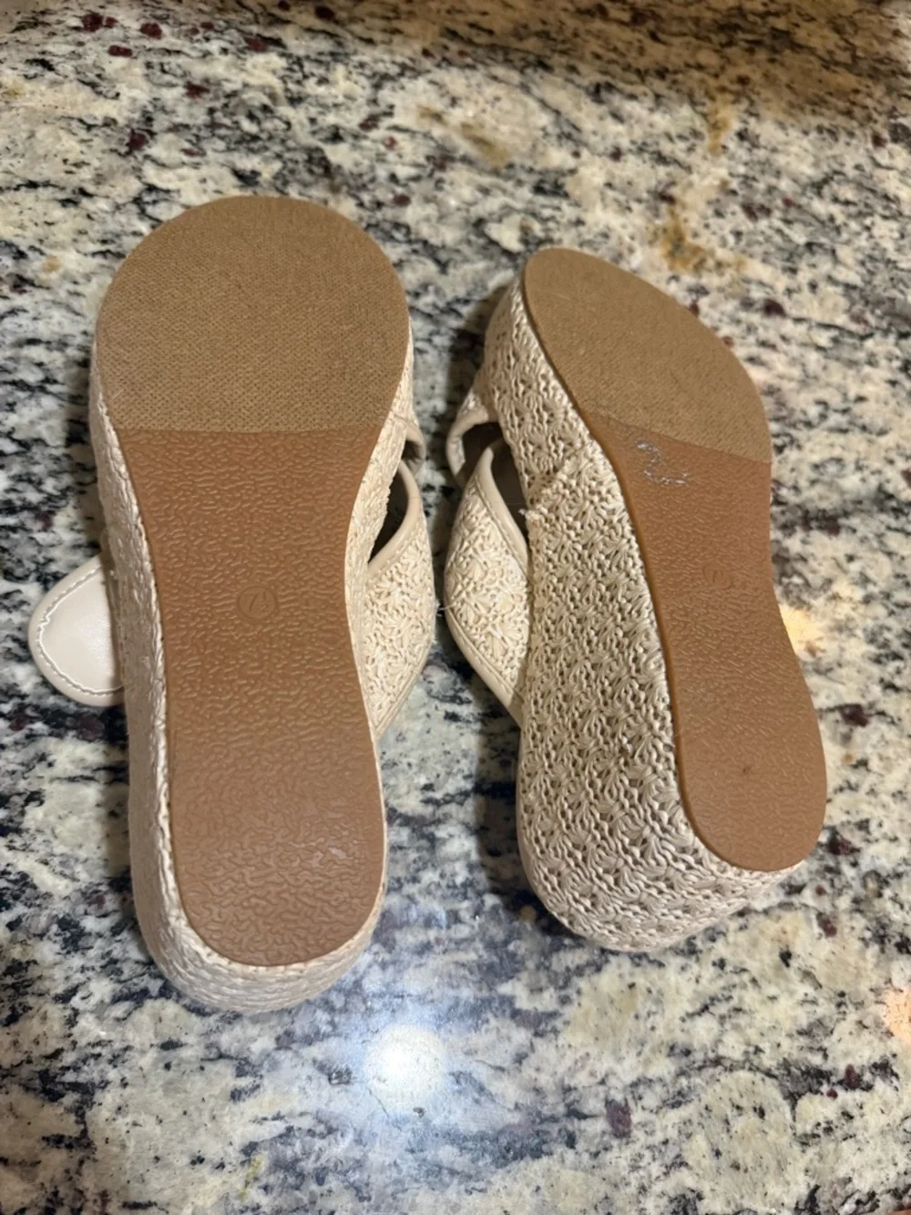 Seychelles Calli Platform Beige Sandals 7.5